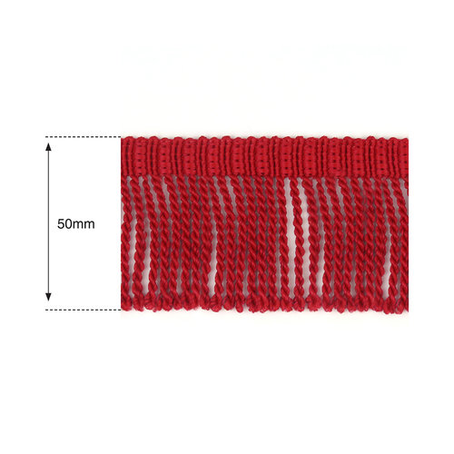 50mm Plum Heavy Bullion Fringe