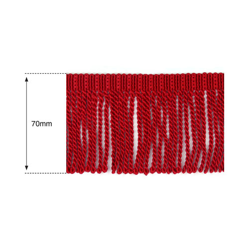70mm Plum Heavy Bullion Fringe