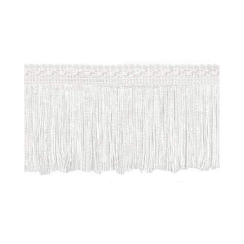 75mm White Silk Fringe